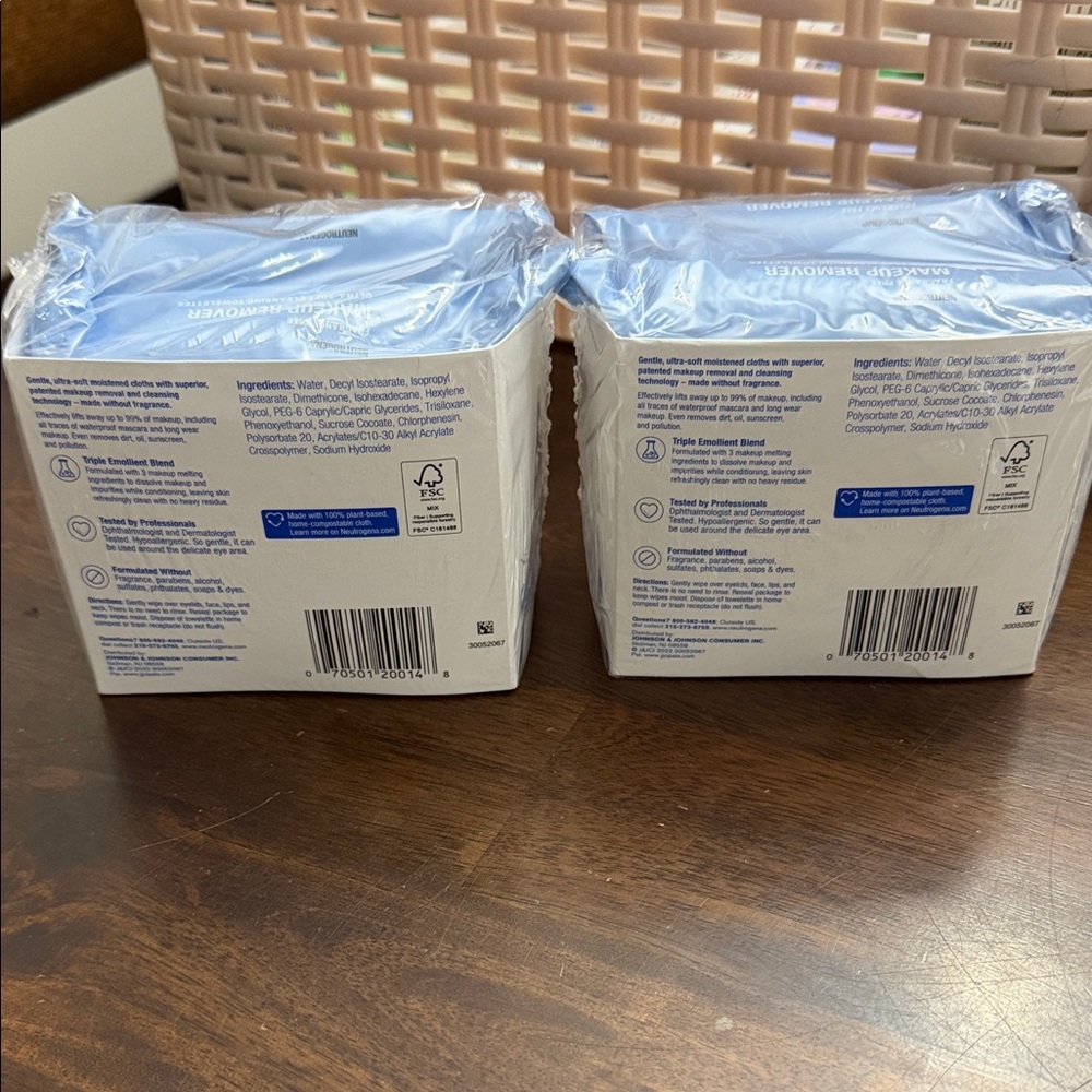 Neutrogena Blue Makeup Remover Wipes -‎ 2x 2packs - Picture 2 of 3